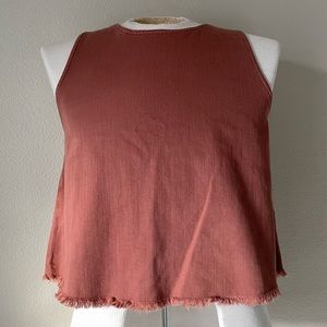 Aerie Cropped Free Edge Sleeveless Top